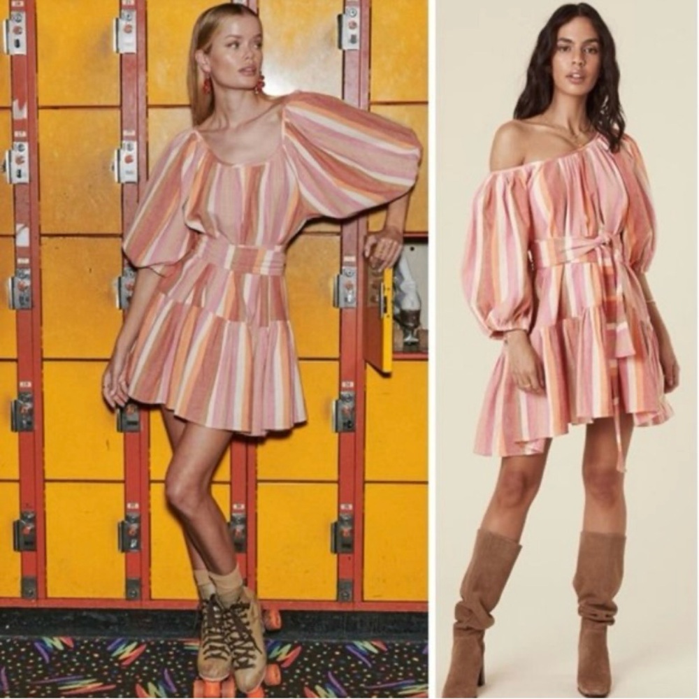 ✨ Spell & The Gypsy Carnival Mini Dress Candy Stripe S (fits medium)